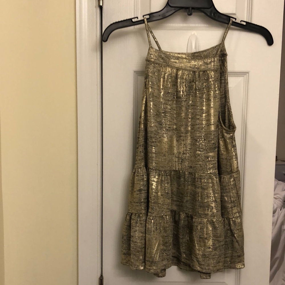 ANTHROPOLOGIE. Brand new gold tank top